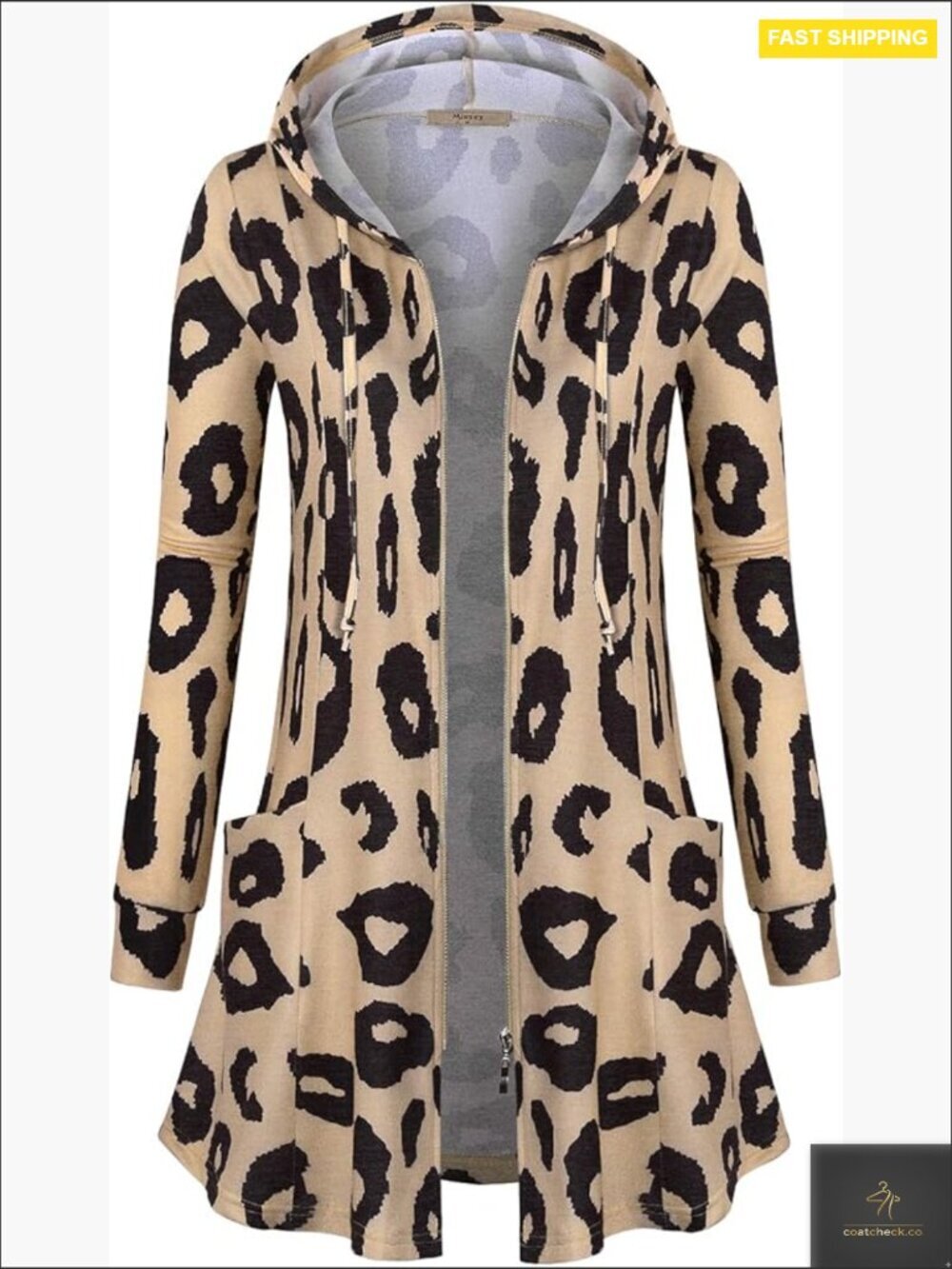 Zip Up Long Hoodie Jacket Lightweight Tunic Cardigan Open Front Sweatshirt